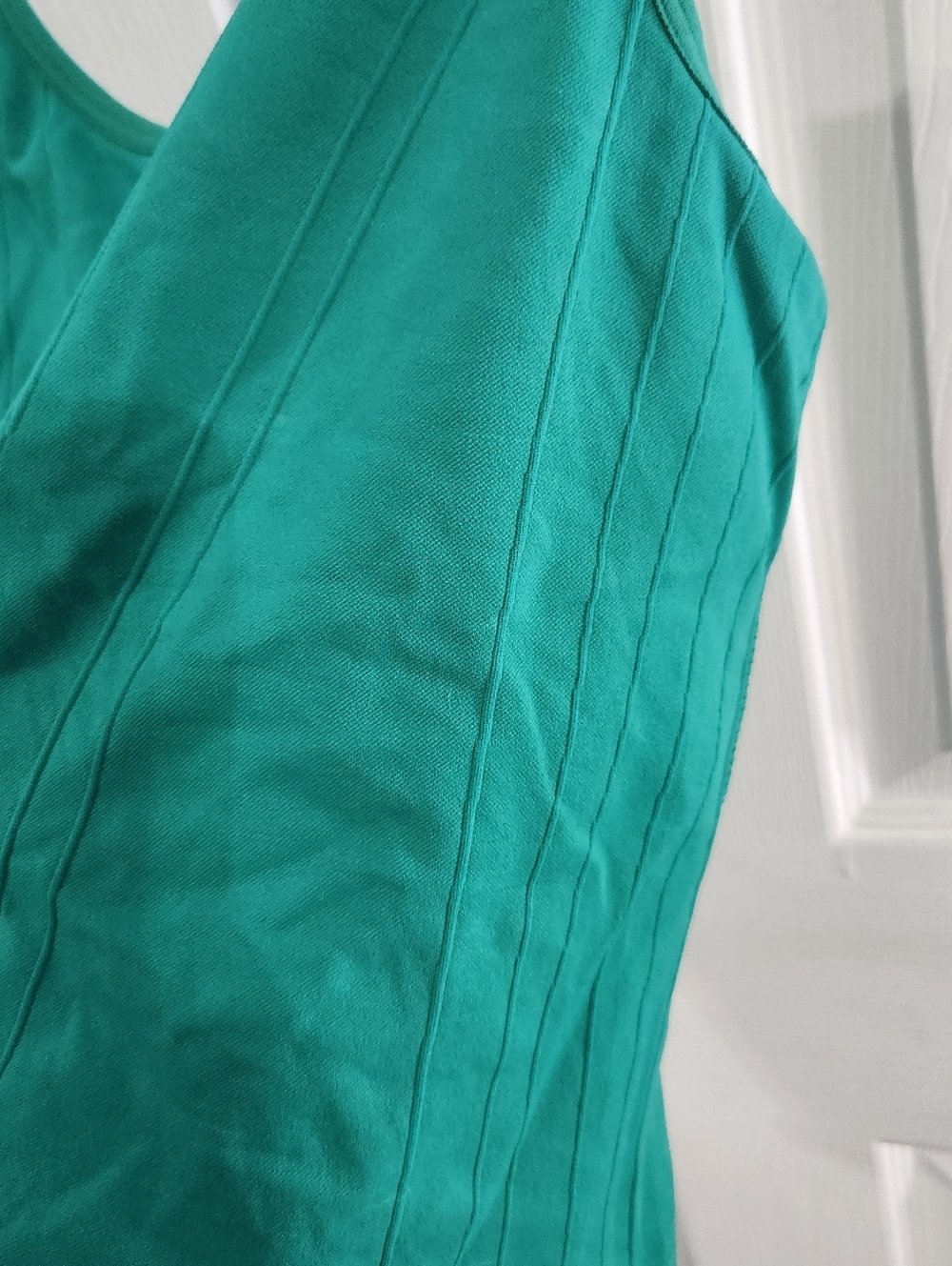 Nux green large razorback tank top built in sports bra ventilated athleisure - Picture 8 of 9